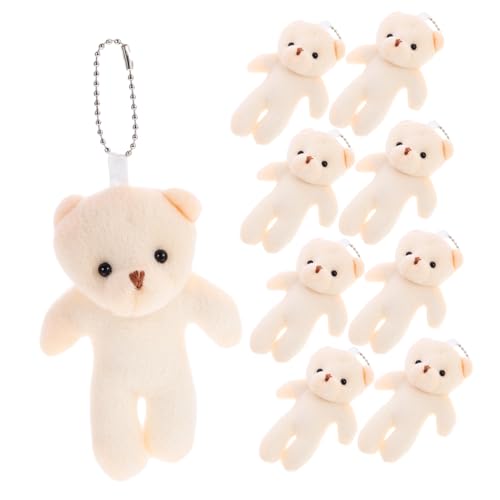 UPKOCH Mini Kuscheltier Schlüsselanhänger Teiliges Kleines Plüschbär Anhänger aus PP Baumwolle Niedliche als DIY Dekoration für Rucksack Handtasche Gastgeschenke und Langlebig von UPKOCH