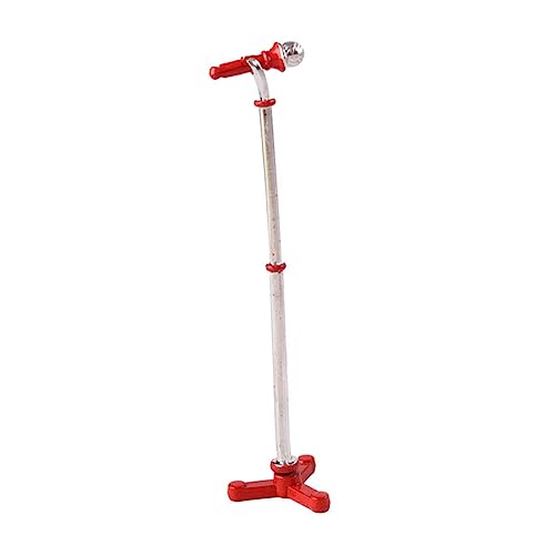 UPKOCH Mini-Mikrofon Tischmikrofon für kinderspielzeug Desk Decoration Mikrofonmodell Miniatures Puppenmikrofon dekoratives Mikrofondekor Legierung rot von UPKOCH