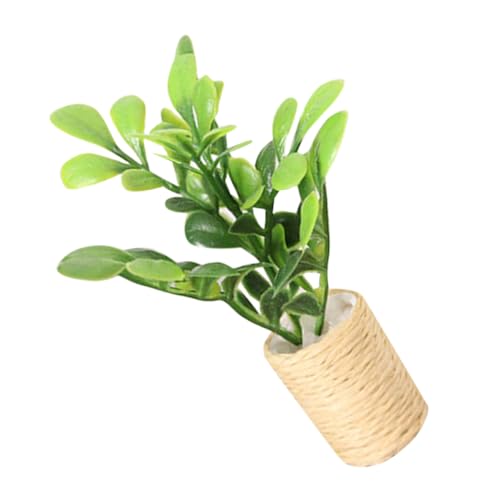 UPKOCH Mini-Modellbaum Kleiner Garten Kleiner Topf Grünpflanze Modell Mini-Bonsai Mini Zimmerpflanze Feen Zwerge Miniaturen deko Pflanzen Mini-Heimschmuck simulierter Bonsai Plastik Green von UPKOCH