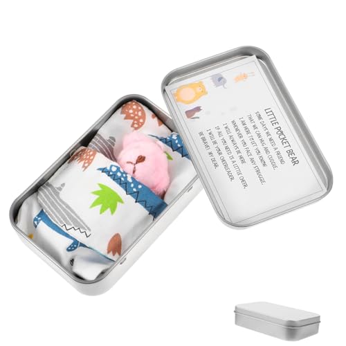 UPKOCH Mini Plüschbär im Geschenkbox Kleines Kuscheltier mit Weichem Plüsch Niedliche Bärenfigur als Dekoration und Geeignet für Auto Zuhause und Festliche Anlässe Liebevolles Design von UPKOCH