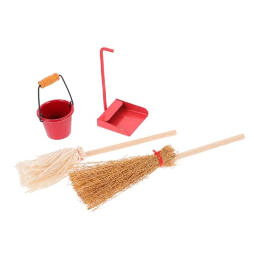 UPKOCH Mini Puppenhaus Reinigungsset Teilig mit Mini Staubbesen Eimer Kehrschaufel und Mop Spielhaus Zubehör für Puppenhaus Dekoration und Miniatur Haushaltsreinigung UPKOCH Mini Puppenhaus Reinigungsset Teilig mit Mini Staubbesen Eimer Kehrschaufel und Mop Spielhaus Zubehör für Puppenhaus Dekoration und Miniatur Haushaltsreinigung von UPKOCH