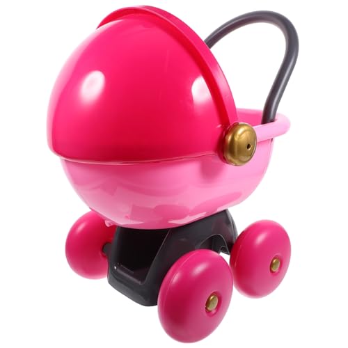 UPKOCH Mini Puppenwagen Beweglicher Puppen Kinderwagen mit Feiner Verarbeitung Dekorativer Mini Einkaufswagen für Puppenhaus und Desktop Vielseitiges Zubehör für Mädchen von UPKOCH