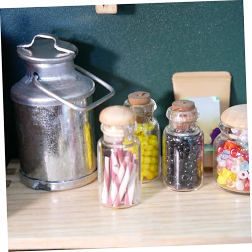 UPKOCH Mini Retro Kessel Modell Miniatur Milchkanne Puppenhaus Zubehör Bauernhaus Dekoration Küchenzubehör für DIY von UPKOCH