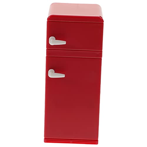 UPKOCH Mini Schlafzimmerzubehör Puppenhausmöbel Mini Möbel Küchenminiaturen Mini Ornamente Zum Basteln Miniatur Dinge Miniaturen Zum Basteln Mini Kühlschrank Kunststoff von UPKOCH