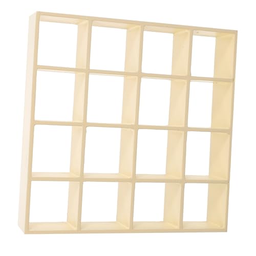 UPKOCH Mini-vitrine Mini-möbelzubehör Schreibtischdekoration Miniatur-holzschränke Puppenspielzeug Mini-Figur Figurenanzeige Figur Vitrine Regal Holzregal Tasche Dekorationen Weiß Hölzern von UPKOCH