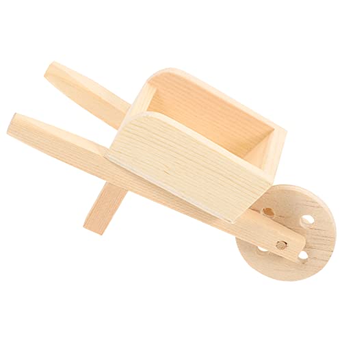 UPKOCH Mini-Wagen Miniaturwagenmodelle Schubkarren-Modelle Warenkorb hühner kinderknallzeug Toy car einkaufswagen Miniaturkarrenspielzeug kleines Schubkarrenmodell Holz von UPKOCH