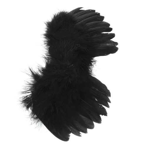 UPKOCH Miniatur Angel Wings für Puppen Schwarze Flügel Kostüm Zubehör für Halloween Weihnachten und Cosplay und Charmant von UPKOCH