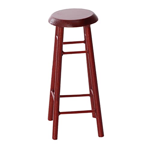 UPKOCH Miniatur Barhocker Modell Brauner Mini High Stool DIY Puppenhaus Möbel Zubehör Detailreiche Miniaturmöbel für Basteln und Hausdekoration von UPKOCH