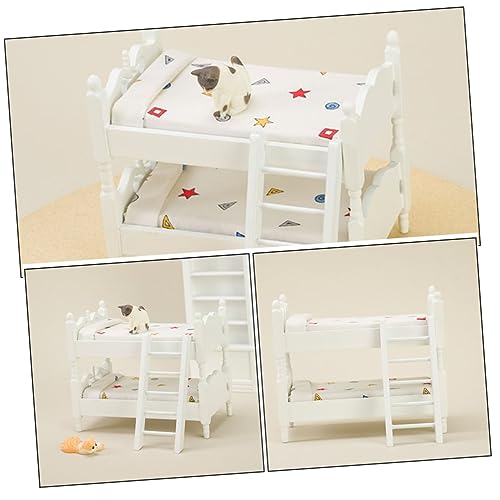 UPKOCH Miniatur Doppelstockbett Modell Puppenhaus Möbel Stilvolles Klassisches Design Passend für Schlafzimmer Dioramen Kompatibel mit Miniaturpuppen und Zubehör Dekoratives Puppenbett UPKOCH Miniatur Doppelstockbett Modell Puppenhaus Möbel Stilvolles Klassisches Design Passend für Schlafzimmer Dioramen Kompatibel mit Miniaturpuppen und Zubehör Dekoratives Puppenbett von UPKOCH