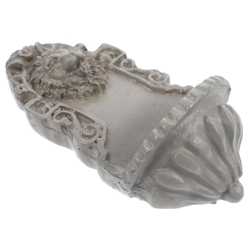 UPKOCH Miniatur Garten Dekoration Löwenkopf Wandornament aus Widerstandsfähigem Resin Wetterfestes Puppenhaus Deko für Outdoor Garten Kunstvoll Gestaltetes Mini Wandmodell für Mikro von UPKOCH