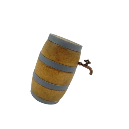 UPKOCH Miniatur Holzfass mit Wasserhahn Bar Dekoration Puppenhaus Zubehö Kleines Stabiles für Schreibtisch Micro Welt Ornamente von UPKOCH