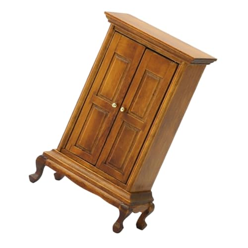UPKOCH Miniatur Holzschrank Puppenhaus Möbel Doppeltürig Europäischer Stil Robust Langlebig mit Viel Stauraum für Kreative Dekoration und Spielspaß UPKOCH Miniatur Holzschrank Puppenhaus Möbel Doppeltürig Europäischer Stil Robust Langlebig mit Viel Stauraum für Kreative Dekoration und Spielspaß von UPKOCH
