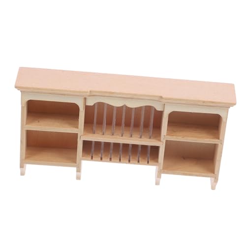 UPKOCH Miniatur Holzschrank Puppenhaus Zubehör Miniaturmöbel Küchenschrank Modell DIY Dekoration für Sammler von UPKOCH