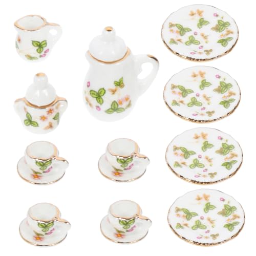 UPKOCH Miniatur Keramik Teeservice Set Teilig Puppenhaus Zubehör Realistisches Tee Set mit Kanne Tassen und Untertassen Dekorativ für Mini Haus Deko und Rollenspiele UPKOCH Miniatur Keramik Teeservice Set Teilig Puppenhaus Zubehör Realistisches Tee Set mit Kanne Tassen und Untertassen Dekorativ für Mini Haus Deko und Rollenspiele von UPKOCH