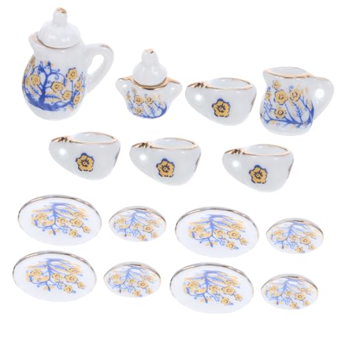 UPKOCH Miniatur Keramik Teeservice Set mit und Tassen für Puppenhaus Realistische Porzellan Miniatur Teetassen mit Untertassen Leicht und Dekorativ für Puppenhaus Zubehör und Spiel UPKOCH Miniatur Keramik Teeservice Set mit und Tassen für Puppenhaus Realistische Porzellan Miniatur Teetassen mit Untertassen Leicht und Dekorativ für Puppenhaus Zubehör und Spiel von UPKOCH