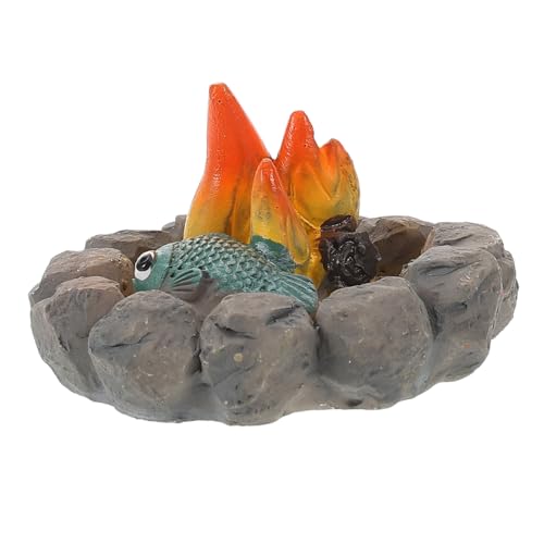 UPKOCH Miniatur-feuermodell Künstliche Flammen Sandtisch Landschaftszubehör Für Puppenhaus Lagerfeuer Gemütliches Lagerfeuer-Set von UPKOCH