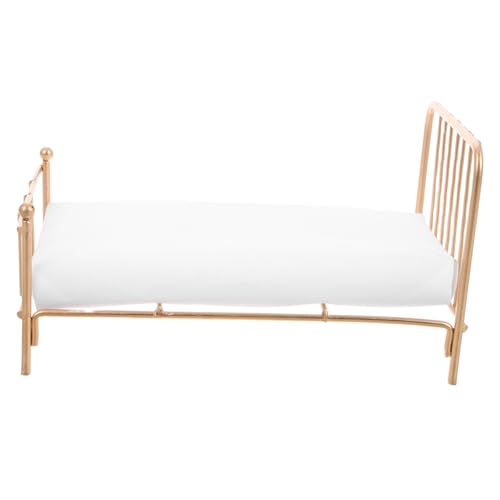 UPKOCH Dollhouse Metallbett Mit Matratze Maßstab Miniaturbett Für Schlafzimmer Detailgetreue Eisenbett-möbel Goldene Farbe Zubehör Für Kreative Spielwelten UPKOCH Dollhouse Metallbett Mit Matratze Maßstab Miniaturbett Für Schlafzimmer Detailgetreue Eisenbett-möbel Goldene Farbe Zubehör Für Kreative Spielwelten von UPKOCH