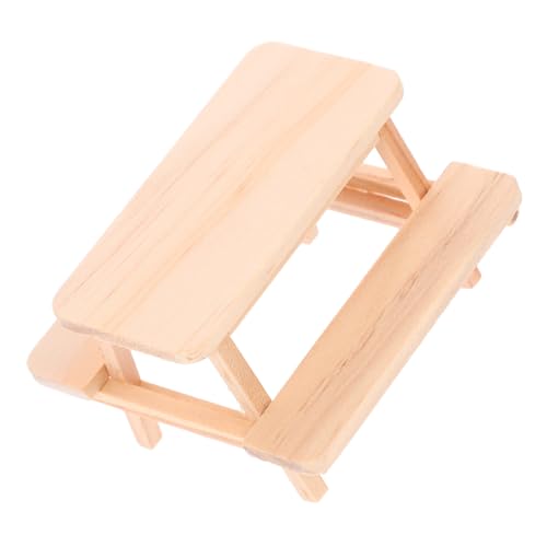 UPKOCH Miniatur Picknicktisch Modell aus Holz Natürliches Puppenhaus Zubehör Detailgetreuer Miniatur Tisch mit Stühlen für Kreative Puppenhaus Dekoration UPKOCH Miniatur Picknicktisch Modell aus Holz Natürliches Puppenhaus Zubehör Detailgetreuer Miniatur Tisch mit Stühlen für Kreative Puppenhaus Dekoration von UPKOCH