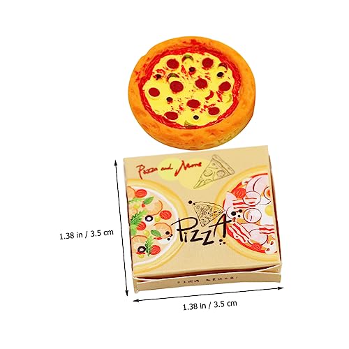 UPKOCH Miniatur Pizza Modell für Puppenhaus Dekoration Realistisches DIY Prop Kreatives Mini Haus Zubehör für Kinderküche und Miniaturlandschaft von UPKOCH
