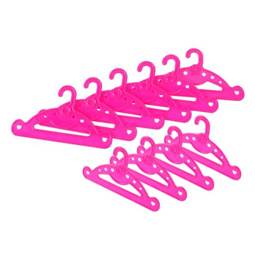 UPKOCH Puppen-Outfit-Rack 10 Stück Kleiderbügel Aus Kunststoff Organizer Für Puppen Kleiderbügel-Set Für Puppen Zubehör Für Amerikanische Puppen von UPKOCH