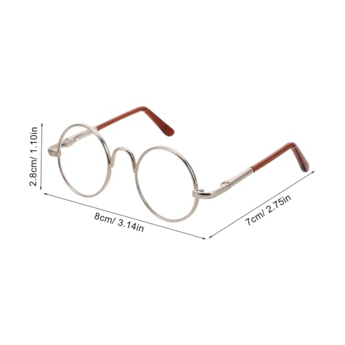 UPKOCH Miniatur Puppenbrille Rund Silber Leichtes Design Modisch DIY Styling Zubehör für Puppenhaus Dekoration und Kreative Kostümierung UPKOCH Miniatur Puppenbrille Rund Silber Leichtes Design Modisch DIY Styling Zubehör für Puppenhaus Dekoration und Kreative Kostümierung von UPKOCH