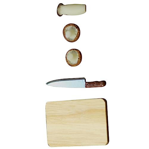 UPKOCH Miniatur Puppenhaus Küchenzubehör Set Teilig Küchenbrett Pilz Modell Deko Miniaturspielzeug für Puppenhaus Küchenszene Realistisches Küchenwerkzeug von UPKOCH