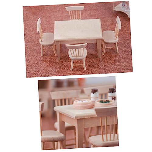 UPKOCH Miniatur Puppenhaus Möbel Set Schreibtisch und Kleine Holzstühle Stabiles Geruchsfreies Design Langlebige Miniaturmöbel für Puppenhaus Dekoration und Sammlungen UPKOCH Miniatur Puppenhaus Möbel Set Schreibtisch und Kleine Holzstühle Stabiles Geruchsfreies Design Langlebige Miniaturmöbel für Puppenhaus Dekoration und Sammlungen von UPKOCH