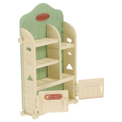 UPKOCH Miniatur Puppenhaus Regal Modell aus Leichtem Detailgetreues Gelbes Mini Möbel Zubehör für Puppenstube Geeignet für Bastelsets und Dekoration von UPKOCH