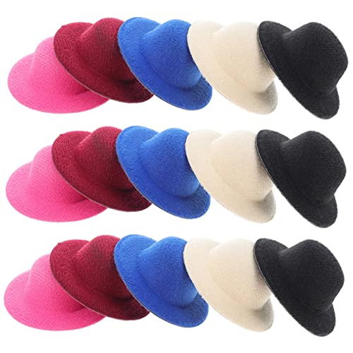 UPKOCH 15pcs Miniatur Puppe Hut Ornamente Mädchen Spielzeug Hüte Für Handwerk Dekorative Puppe Zubehör von UPKOCH