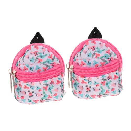 UPKOCH Miniatur-Puppen-Schulrucksack Mit Anziehfunktion 2-teilige Puppenzubehörtasche Spielset Zubehör Für Mädchen von UPKOCH