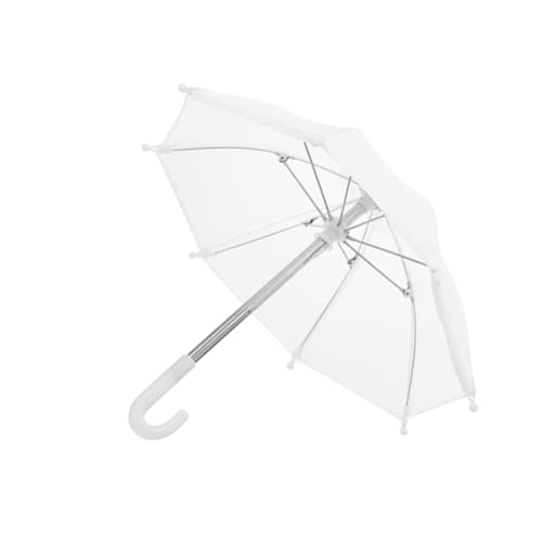 UPKOCH Miniatur Puppenschirm Weiß Dekorativer Mini Regenschirm für Puppenhaus Detailreich und Realistisch Glatte Oberfläche Lebendige Miniatur Dekoration für Puppen und Mini Häuser von UPKOCH
