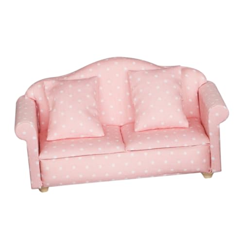 UPKOCH Miniatur Puppensofa mit Kissen Rosa Gepunktetes Spielsofa Dekoratives Mini Sofa Modell für Puppenhaus Wohnzimmer Detailreiches Miniaturmöbel für Spielzimmer und Kinderzimmer UPKOCH Miniatur Puppensofa mit Kissen Rosa Gepunktetes Spielsofa Dekoratives Mini Sofa Modell für Puppenhaus Wohnzimmer Detailreiches Miniaturmöbel für Spielzimmer und Kinderzimmer von UPKOCH