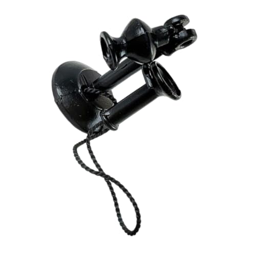 UPKOCH Miniatur Retro Telefon Modell aus Schwarzem Antikes Puppenhaus Zubehör Detailreiche Vintage Dekoration für Wohnzimmer Schlafzimmer Sammler und Puppenhausfans von UPKOCH