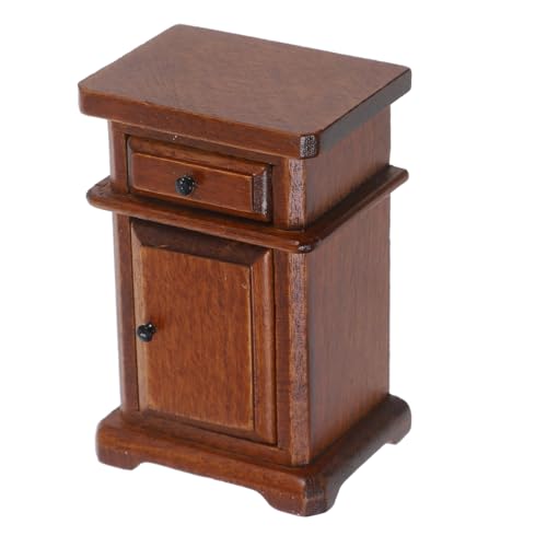 UPKOCH Miniatur Schlafzimmer Möbel Holz Nachttisch Retro Design Stabil Kleiner Beistelltisch Für Puppenhaus Schlafzimmer Szene Dekoration von UPKOCH