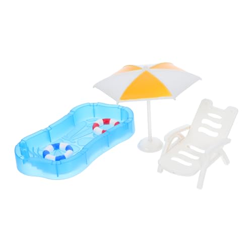 UPKOCH Miniatur-Strand Schwimmbad Schwimmring Strandkorb Und Sonnenschirm Für Puppenhaus-Dekoration Und Feengarten-Szene DIY-Spielzeug-Modell UPKOCH Miniatur-Strand Schwimmbad Schwimmring Strandkorb Und Sonnenschirm Für Puppenhaus-Dekoration Und Feengarten-Szene DIY-Spielzeug-Modell von UPKOCH