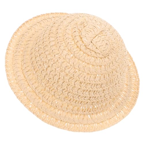 UPKOCH Miniatur Strohhut Gelb Kleines DIY Bastelzubehör Puppen Dekoration Winziger Hut für Kreative Handwerksprojekte Multifunktionaler Foto Requisite und Geschenkidee von UPKOCH