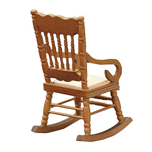 UPKOCH Miniatur Stuhl Modell Maronfarbener Schaukelstuhl Puppenhaus Möbel Accessoire Kleiner Sessel Retro Stil für Dollhouse Sammler UPKOCH Miniatur Stuhl Modell Maronfarbener Schaukelstuhl Puppenhaus Möbel Accessoire Kleiner Sessel Retro Stil für Dollhouse Sammler von UPKOCH