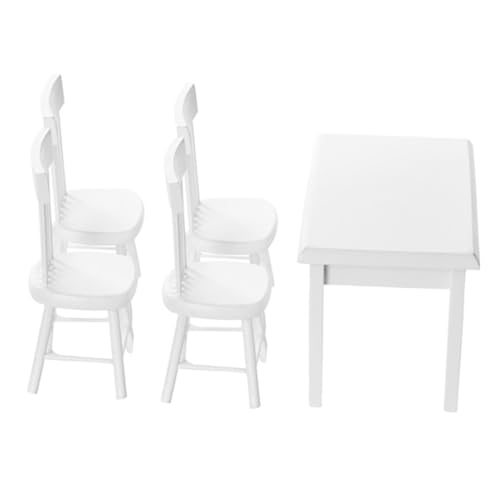 UPKOCH Puppenhaus Miniatur Tisch & Stuhl - Mini Tisch Stuhl Set Miniatur Möbel Für Kinder Spielzimmer von UPKOCH