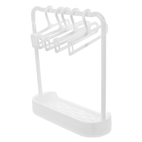 UPKOCH Miniatur Wäscheständer für Puppenkleidung Windfester Haken Stabiler Kleiderbügel Platzsparender Trockenständer Einfach Aufstellbar für Puppenhaus und Reisezubehör von UPKOCH