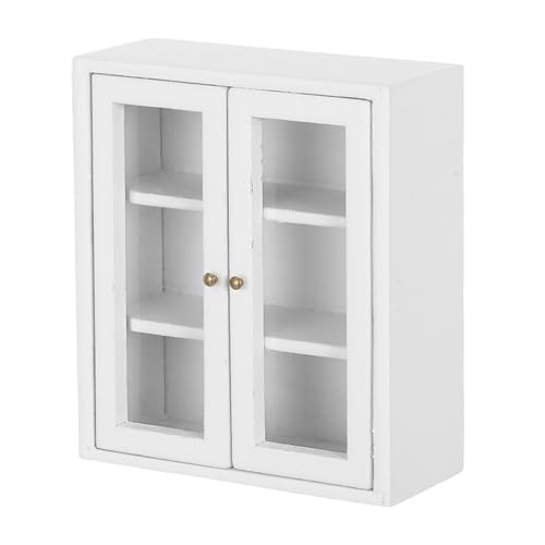 UPKOCH Miniatur Wand Schrank mit Natürlicher Holzmaserung für Küche Bad Wohnzimmer Display und Dekoration von UPKOCH