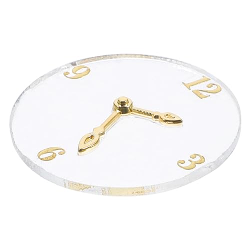 UPKOCH Miniatur Wanduhr Heimdekoration Wohnzimmerdekoration Miniatur Uhr Wand Feengartenhäuser Kleines DIY Miniatur Puppenhaus Kit Puppenhaus Dekoration Das Aus Acryl von UPKOCH