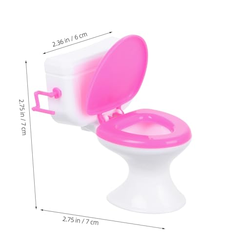 UPKOCH Miniatur Weiße Puppenhaus Toilette Zierliches Miniaturspielzeug für Badezimmer Feines Mini Wc Modell Vielseitiges Mini Haus Zubehör für Detailreiche Puppenhaus Szenen von UPKOCH