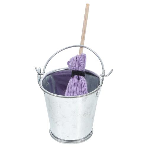 UPKOCH Miniatur mit Mop und Eimer für Puppenhaus Realistisches Reinigungszubehör für DIY Szenenfotografie und Sammlungsdisplay Mop Eimer UPKOCH Miniatur mit Mop und Eimer für Puppenhaus Realistisches Reinigungszubehör für DIY Szenenfotografie und Sammlungsdisplay Mop Eimer von UPKOCH