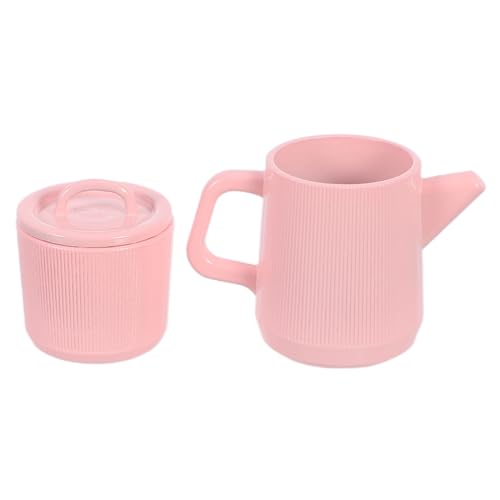 UPKOCH Miniatur-teeset für Zierlichem Metall-kaffeebecher Detailgetreues Puppenhaus-zubehör für Fotoshootings und Kreative Teeparty-Dekoration in Zartem Pastellrosa von UPKOCH