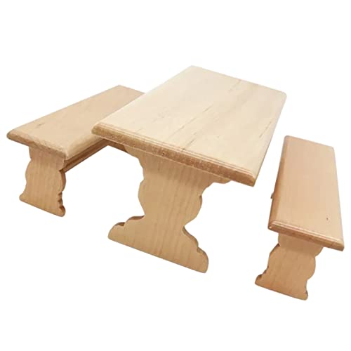 UPKOCH Miniaturmöbel aus Holz Miniatur Tisch und Bänke Puppenhaus Zubehör Kreatives Modell für DIY Fotorequisiten und Hausdekoration Vielseitig für Modellbau und Bastler UPKOCH Miniaturmöbel aus Holz Miniatur Tisch und Bänke Puppenhaus Zubehör Kreatives Modell für DIY Fotorequisiten und Hausdekoration Vielseitig für Modellbau und Bastler von UPKOCH