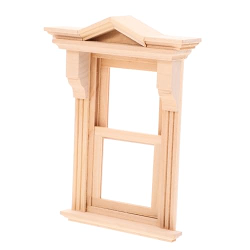 UPKOCH Miniaturtüren Und -Fenster Feenhausfenster Mini- Puppenhaus Miniatur-fensterrahmen Winziger Fensterrahmen Mini-hausfenster Aufbewahrung Von Kinderspielzeug Hölzern von UPKOCH