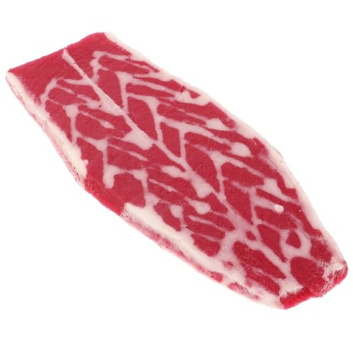 UPKOCH Modell Aus Künstliche Fleischstütze Rinderblock-Modell Requisite Für Gefälschtes Fleisch in Der Küche Fleischscheiben-Fotografie-Requisite Fleischstück Gefälschtes Essen PVC von UPKOCH