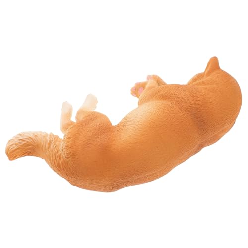 UPKOCH Realistisches Hundemodell Aus Kunststoff Schlafende Shiba Inu Figur Für Junge Mädchen Dekorative Tierstatue Tierbewusstsein Und Lernspielzeug Für Kreative Fähigkeiten von UPKOCH