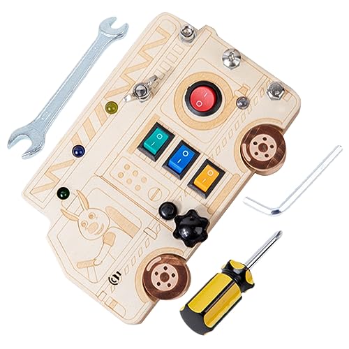 UPKOCH Montessori Busy Board Holzspielzeug mit Schalter und Licht Pädagogisches Motorikspielzeug für Kleinkinder Jahre Interaktives Lernspielzeug Hand Auge Koordination und Feinmotorik UPKOCH Montessori Busy Board Holzspielzeug mit Schalter und Licht Pädagogisches Motorikspielzeug für Kleinkinder Jahre Interaktives Lernspielzeug Hand Auge Koordination und Feinmotorik von UPKOCH