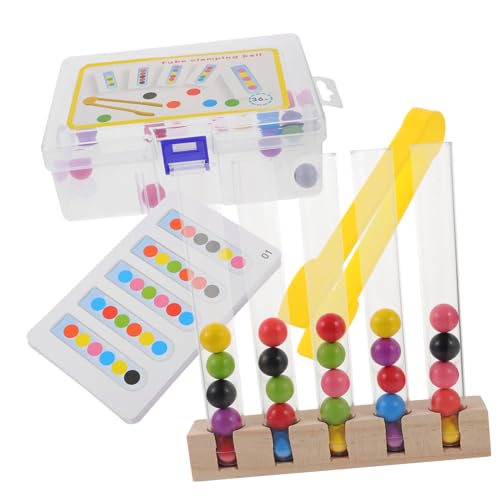 UPKOCH Montessori Holzspielzeug Clipper Perlen Pädagogisches Lernspielzeug für Farbenfrohes Motorikspiel zur Hand Auge Koordination Langlebiges Sicheres Holzspielzeug für Kleinkinder von UPKOCH